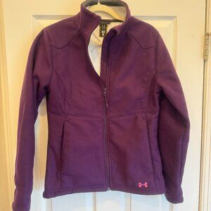 Under Armour Cold Gear Fleece Lined Water Resistant Coat Purple Medium